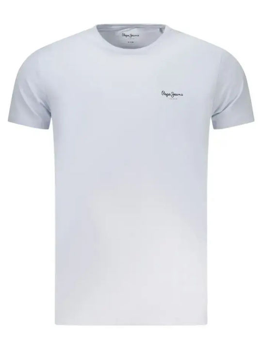 Pepe Jeans Basic T-Shirt Blau Des Eises