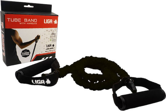 Liga Sport Resistance Band Gymtube with Handles Black