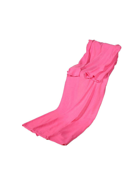 Κουβέρτα με Μανίκια 138x180εκ. Pink