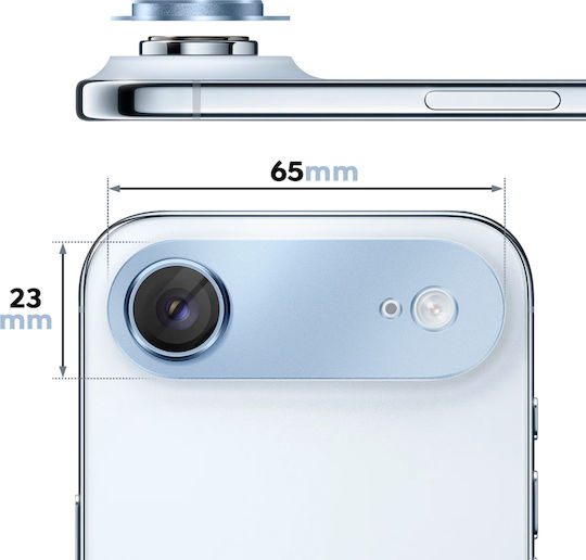 Protecție Lentilă Cameră Avizar Iphone Air Cadru Monobloc din Aluminiu Albastru