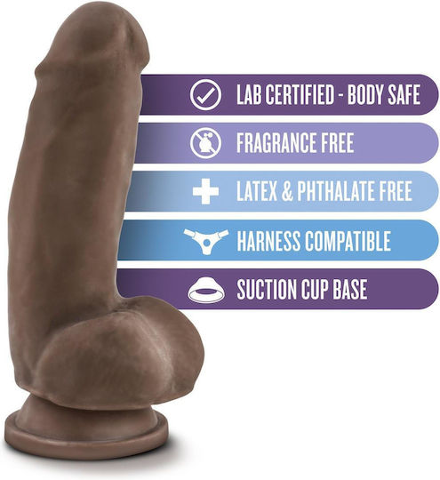 Dr. Skin Mr. Smith Ρεαλιστικό Dildo με Όρχεις και Βεντούζα Chocolate 18cm