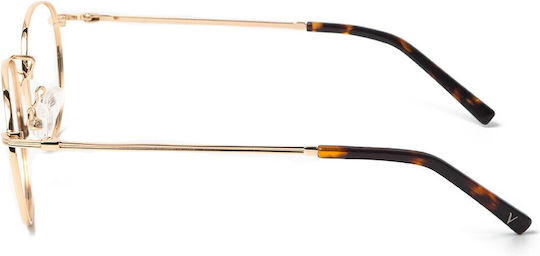 Damen Metallisches Brillengestell Gold VLOGLT9108C2