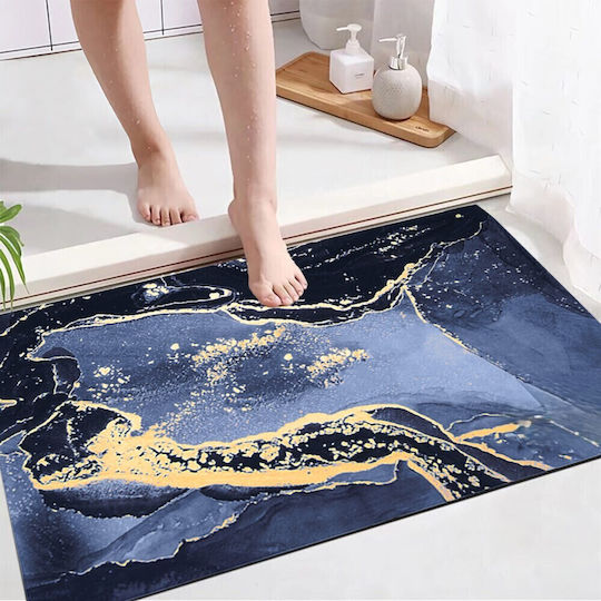 Antiderapant Covoare De Baie ZD1BAT3QWSMAT02NAVY Albastru Navy 80x50 cm