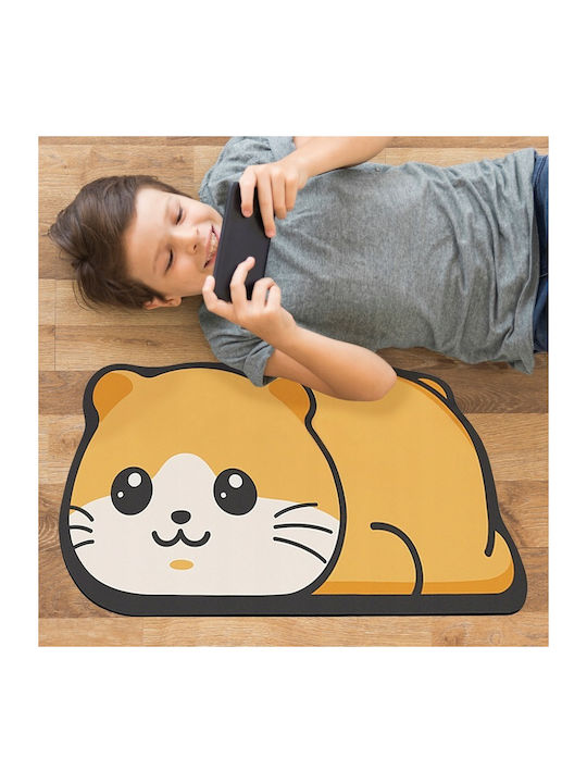 Rutschfest Badematte ZD1BAT3QWSHHAMSTER Orange/Weiß 60x40cm
