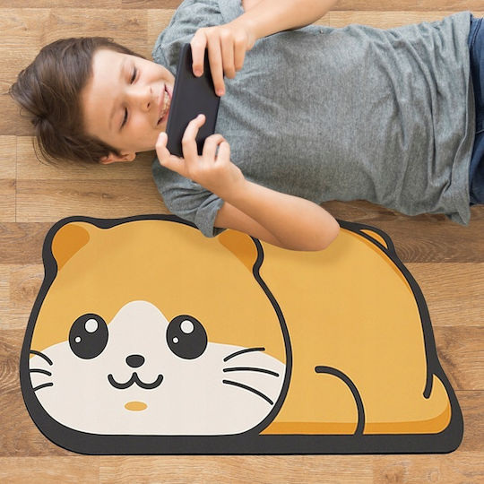 Antiderapant Covoare De Baie ZD1BAT3QWSHHAMSTER Portocaliu/Alb 60x40cm
