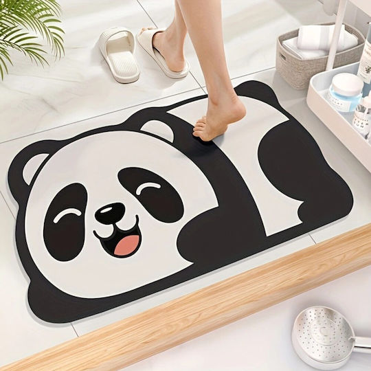 Antiderapant Covoare De Baie ZD1BAT3QWSHPANDA Alb/Negru 40x60 Cm