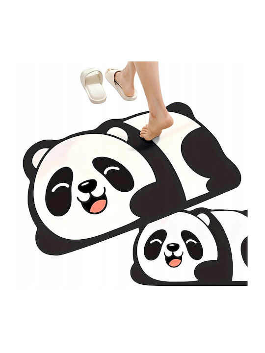 Αντιολισθητικό Πατάκι Μπάνιου ZD1BAT3QWSHPANDA White/black 40x60εκ.