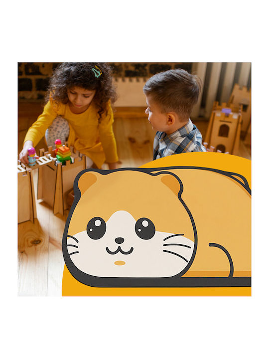 Rutschfest Badematte ZD1BAT3QWSHHAMSTER Orange/Weiß 60x40cm