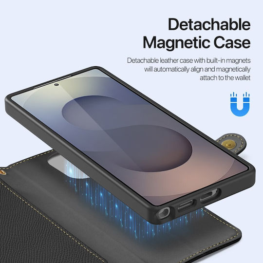 Dux Ducis Lawa Series Wallet Detachable Hard Case Black Samsung Galaxy S26 Ultra 5g