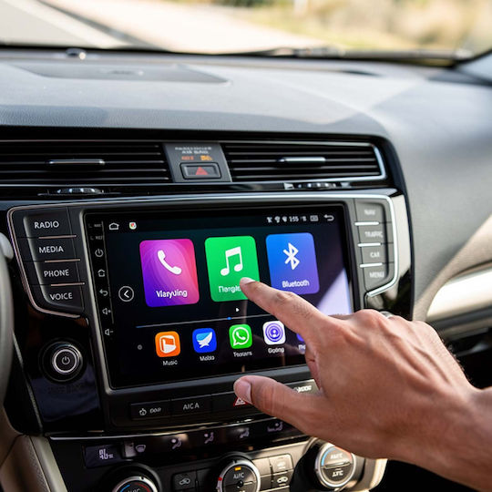 Avizar 9" Touchscreen Android Car Radio Gps Bluetooth Usb Rearview Camera Black