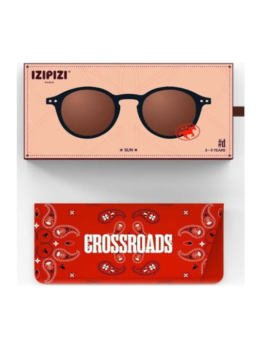 Izipizi #d Οβάλ Παιδικά Γυαλιά Ηλίου με Polarized Φακό Μαύρα για 3-5 Ετών