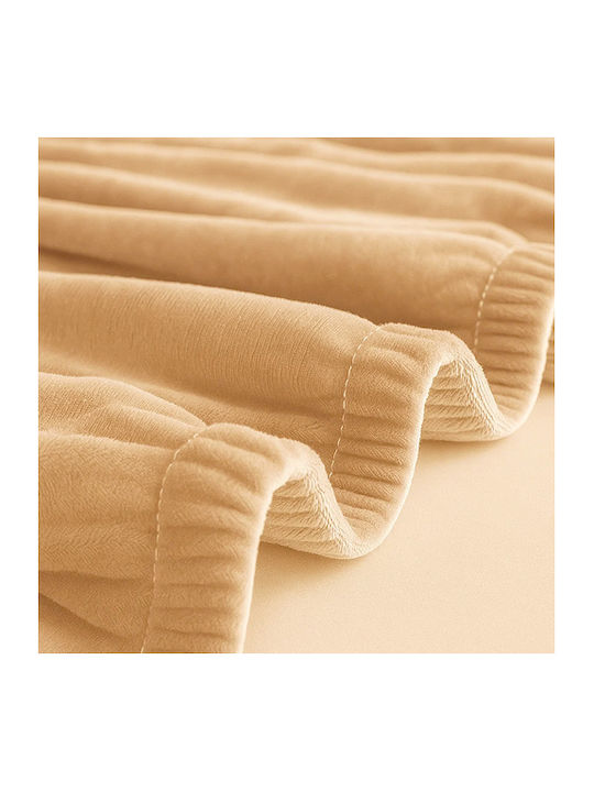 Ελαστικό Κάλυμμα Διθέσιου Καναπέ Beige 185εκ.