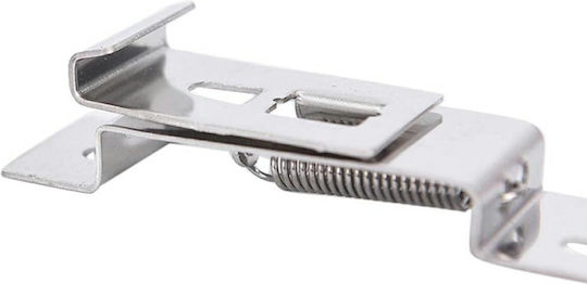 Suport Slim Invizibil Pentru Plăcuță De Înmatriculare Fără Ramă Arcuri Reglabile Lungime 10.5-12 Cm Lățime 2.5 Cm Oțel Argintiu