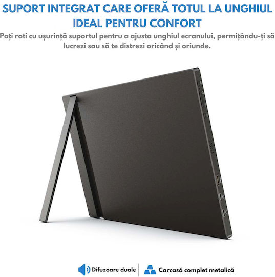 Qova Arzopa A1S IPS HDR Monitor Portabil 14" FHD 1920x1080 cu Timp de Răspuns 25ms GTG