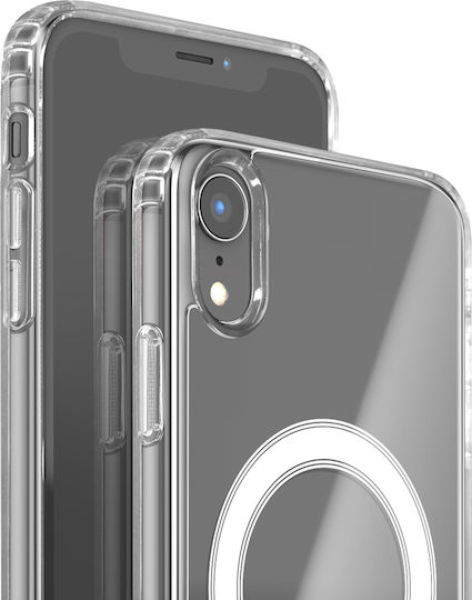 Swissten Magsafe Pack Калъф За iPhone XR От Два Материала 5000 mAh Powerbank Прозрачен