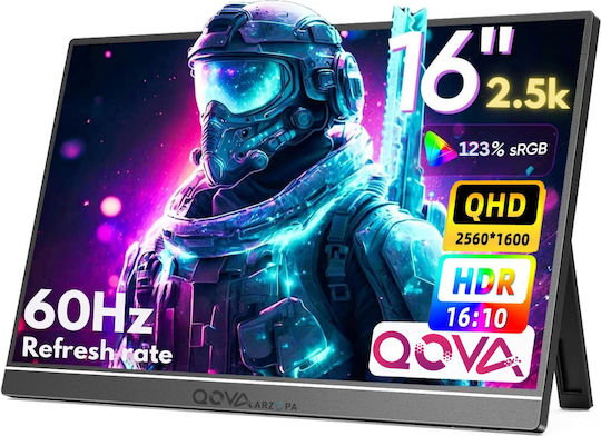 Qova Arzopa Z1RC IPS HDR Portable Monitor 16" QHD 2560x1600 Gray