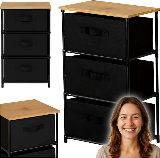 Storage Drawers with 3 Drawers L40xW30xH68cm