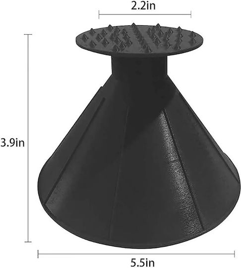 Răzuitor de Gheață Conic Zola Abs 14 Cm Diametru 10,6 Cm Înălțime Negru