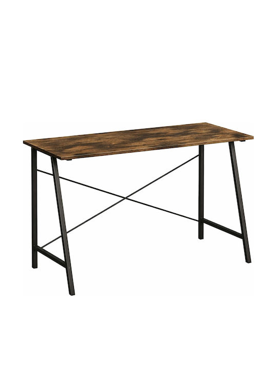Birou Din Lemn Negru cu Picioare Metalice 100x46x75cm