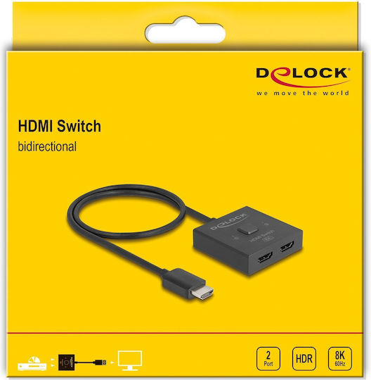 DeLock Кабел HDMI мъжки - HDMI мъжки Черен