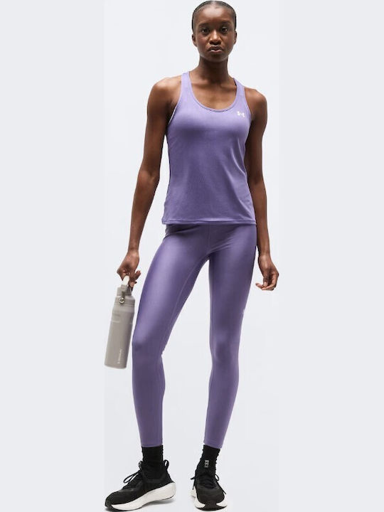 Racer Women's Sports Sleeveless Blouse with Mesh Purple