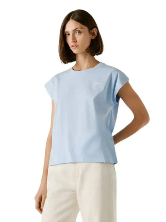 Bloom Bloom Γυναικείο Crop T-shirt Γαλάζιο
