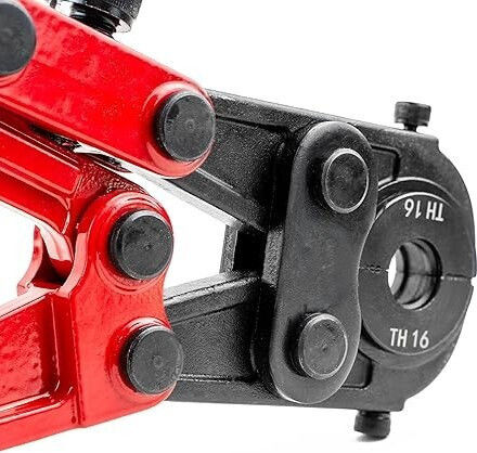 Set Clește Hidraulic de Sertizat Pentru Țevi Pex Al Pert Zola Deschidere 28 Mm Matrițe Conice Th 16 20 26 Mm Compatibil Cu Matrițe U V M Th Mănuși de Protecție Cutie de Depozitare
