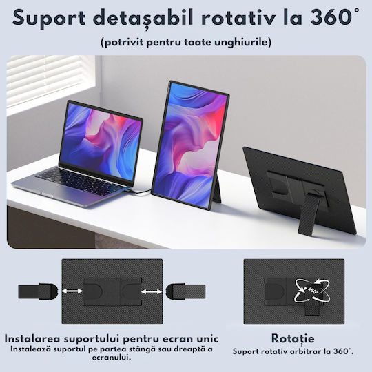 Qova Z1C IPS Monitor Portabil 16" FHD 1920x1200