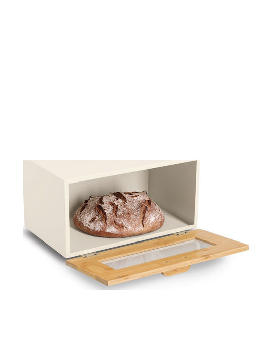 Zeller Brotkasten mit Deckel aus Bambus Beiges 36x23x20cm