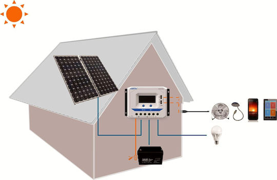 Epsolar Ρυθμιστής Φόρτισης PWM 12V 20A