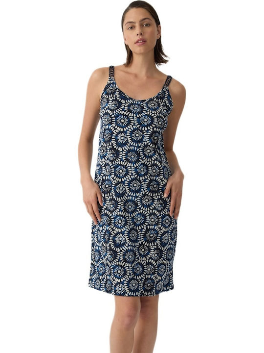 Minerva Summer Cotton Women's Blue Nightgown