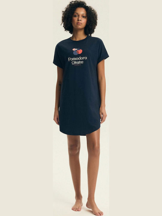 Henderson Henderson Sommer Damen Nachthemd Blau