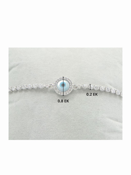 Women's Bracelet with Eye Design in Brass 24cm