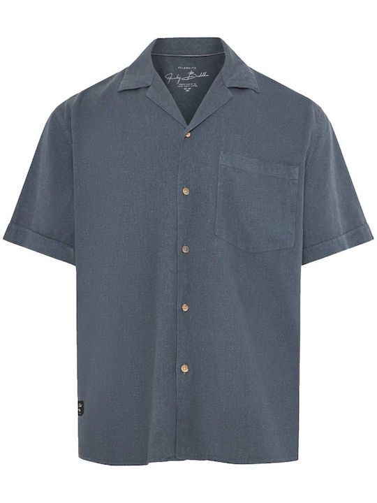 Funky Buddha Λινό Πουκάμισο Dark Grey