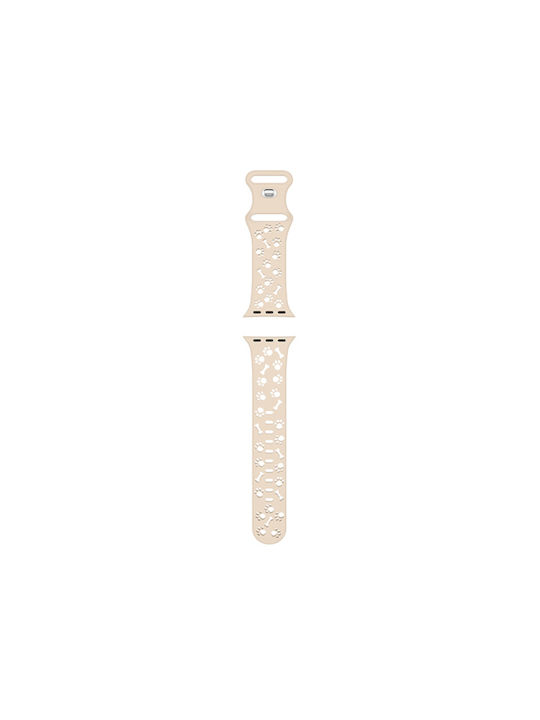 Watchband Hoco Wa38 Time Series 44 45 46 49mm Silicone Strap Apple Watch Series 1 2 3 4 5 6 7 8 9 SE Ultra1 Ultra2 Beige