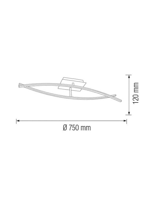 Plafonieră de Tavan 75 cm cu LED Integrat