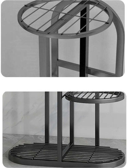 Suport Metalic Negru Pentru Plante 45x23x108 cm