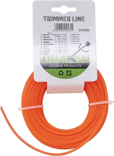 98613 Brush Cutter Trimmer Line Length 15m and Thickness 2.7mm