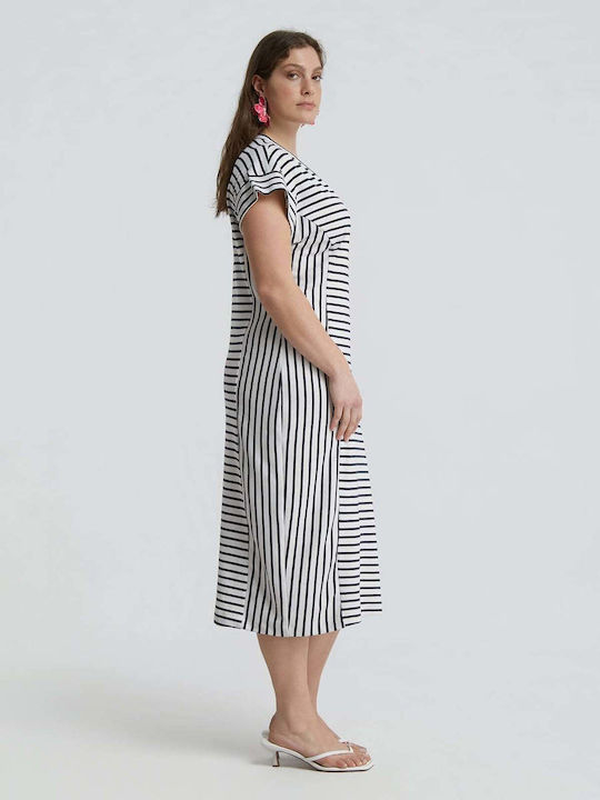 Rochie De Vară Pentru Femei Midi Albastră