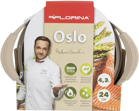 Florina Oslo Βαθιά Κατσαρόλα από Αλουμίνιο 4.3lt / 24cm