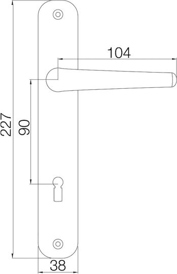 Paket P 90 Schloss+Griff Braun 35-500 Ext 5708