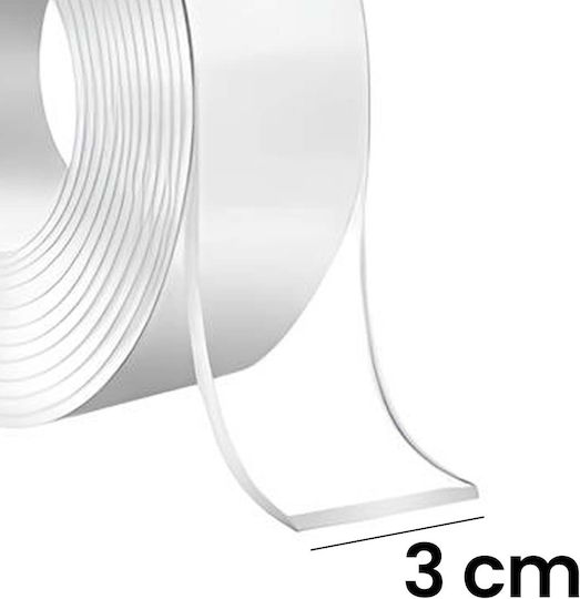 Avizar Nano Tape Double-sided Fixing Adhesive Tape 3cm X 1m No Drilling White
