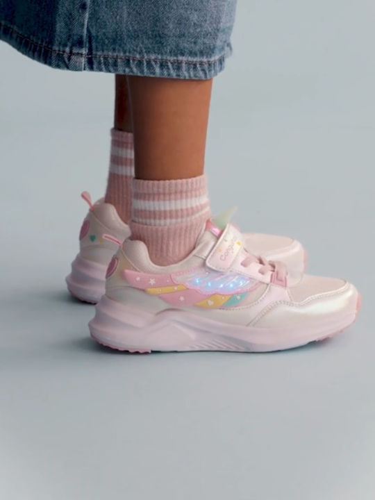 Παιδικά Sneakers με Φωτάκια Λευκά