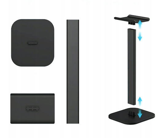 Suport Pentru Căști On-ear Zola Desktop Universal Aluminiu Silicon 10.5 X 10.5 X 23 Cm Negru