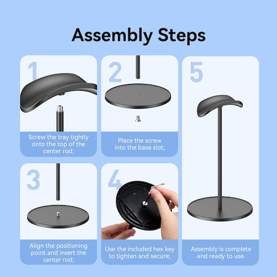 Vention Audio Headphone Stand Premium Abs + Rubber-coated Metal Ksob0