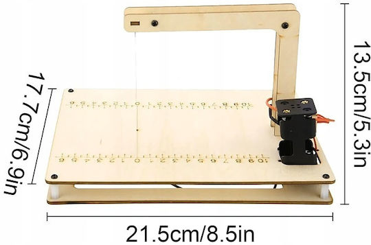 Unealtă De Tăiat Spumă Polistiren Fir Încălzit Alimentată Cu Baterie 21 5 X 17 7 X 13 5 Cm Lemn