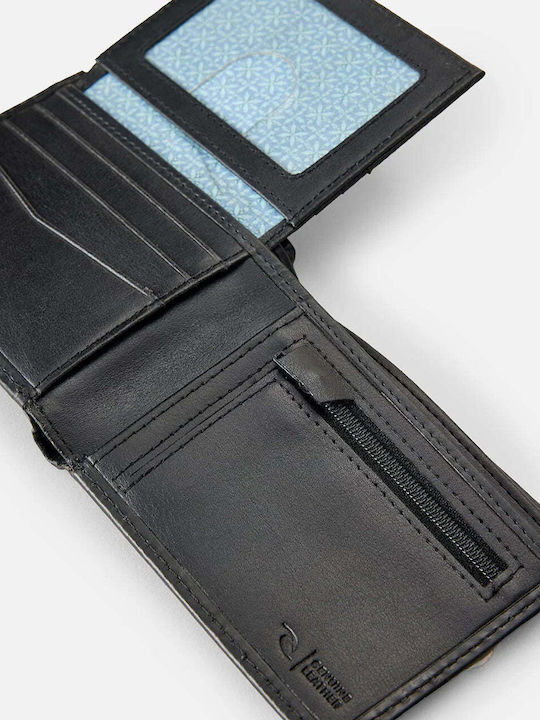Herrenbrieftasche aus Leder mit RFID Schwarz