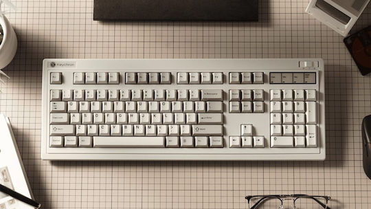 Keychron R6 QMK R6-M1 Wireless Gaming Mechanical Keyboard with Keychron Super Red Switches and RGB Lighting (English US) Gray
