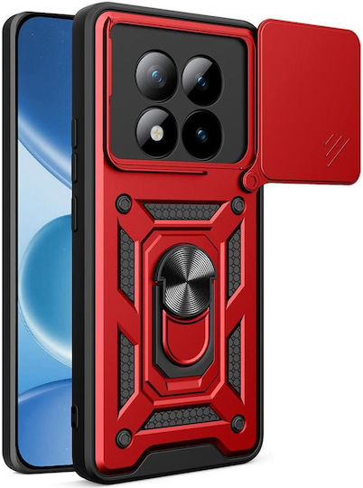 Bodycell Slide Cover Заден Калъф Метален Червен (Redmi Note 15 Pro+ / Poco M8 Pro)