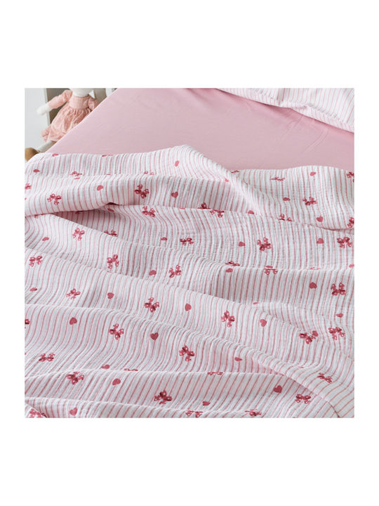 Kentia Cot Blanket Pink 100x140cm